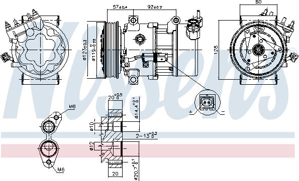 Nissens 89053 - Compressor, air conditioning autospares.lv