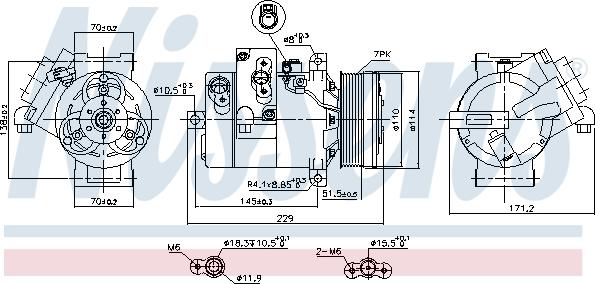 Nissens 890695 - Compressor, air conditioning autospares.lv