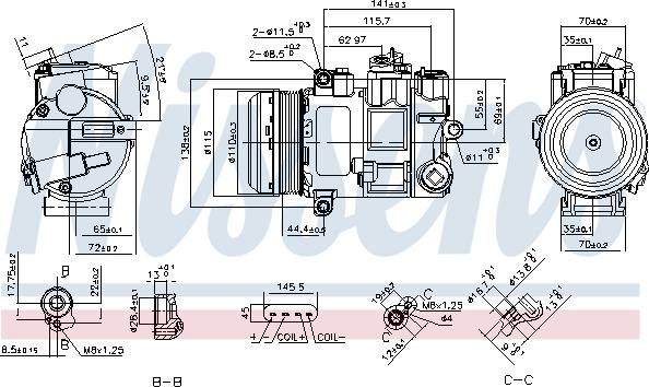 Nissens 890696 - Compressor, air conditioning autospares.lv