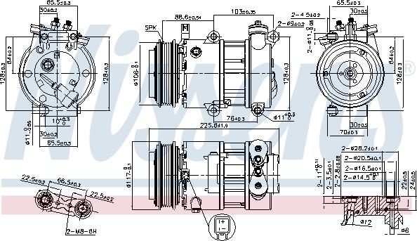 Nissens 890664 - Compressor, air conditioning autospares.lv