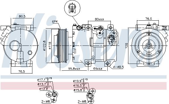 Nissens 890661 - Compressor, air conditioning autospares.lv