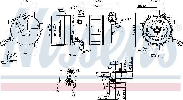 Nissens 890667 - Compressor, air conditioning autospares.lv