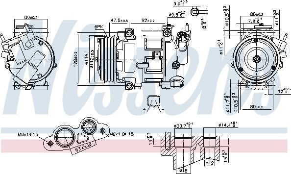 Nissens 890606 - Compressor, air conditioning autospares.lv