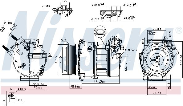 Nissens 890617 - Compressor, air conditioning autospares.lv