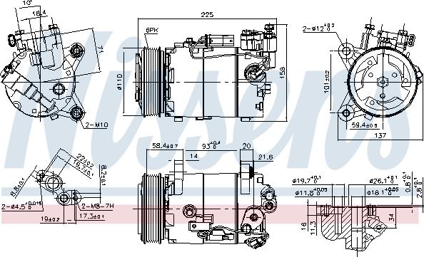 Nissens 890099 - Compressor, air conditioning autospares.lv