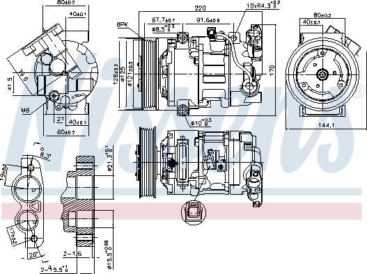 Nissens 890044 - Compressor, air conditioning autospares.lv