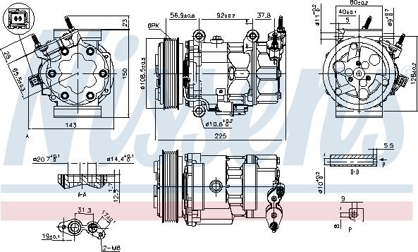 Nissens 890041 - Compressor, air conditioning autospares.lv