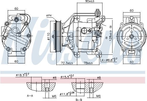 Nissens 890047 - Compressor, air conditioning autospares.lv