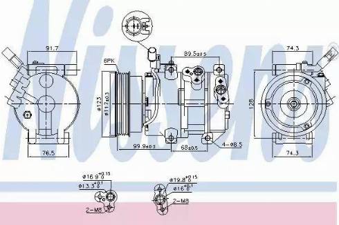 Nissens 890054 - Compressor, air conditioning autospares.lv