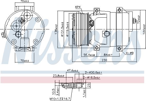 Nissens  890050 - Compressor, air conditioning autospares.lv