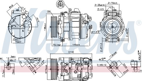 Nissens 890069 - Compressor, air conditioning autospares.lv