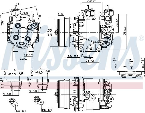 Nissens 890035 - Compressor, air conditioning autospares.lv