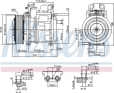 Nissens 890023 - Compressor, air conditioning autospares.lv