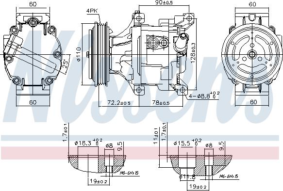 Nissens 890079 - Compressor, air conditioning autospares.lv