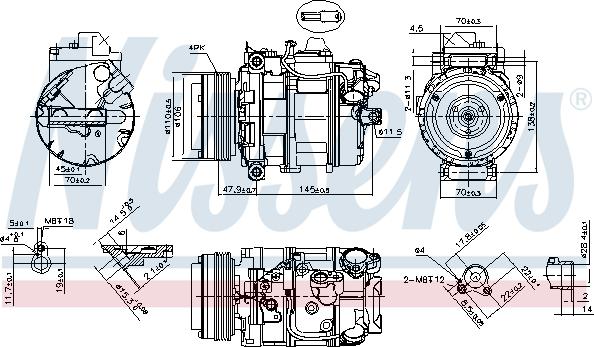 Nissens 890073 - Compressor, air conditioning autospares.lv