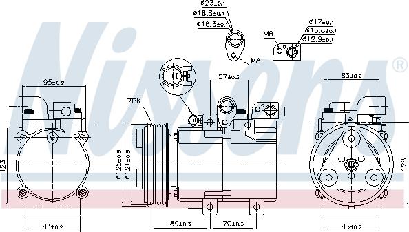 Nissens  890136 - Compressor, air conditioning autospares.lv