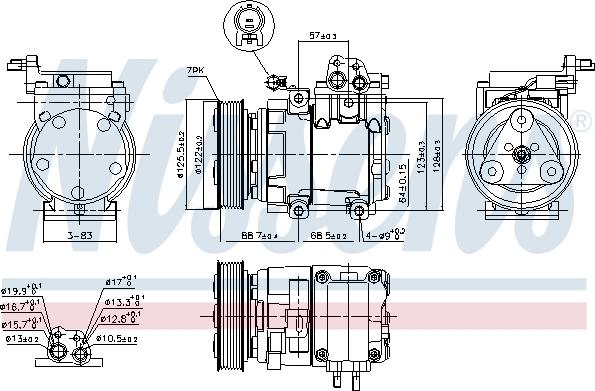 Nissens 890129 - Compressor, air conditioning autospares.lv