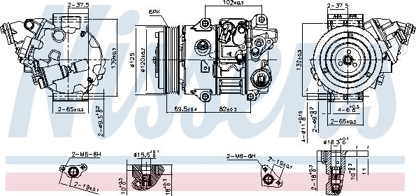 Nissens 890805 - Compressor, air conditioning autospares.lv