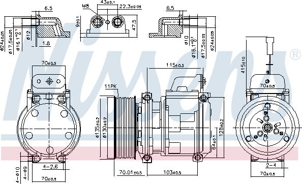 Nissens 890331 - Compressor, air conditioning autospares.lv