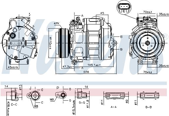 Nissens 890329 - Compressor, air conditioning autospares.lv