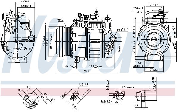 Nissens 890296 - Compressor, air conditioning autospares.lv