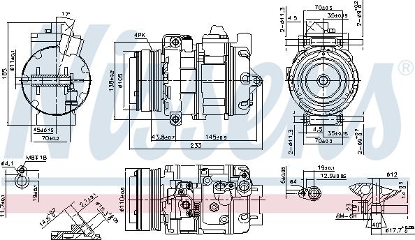 Nissens 890292 - Compressor, air conditioning autospares.lv