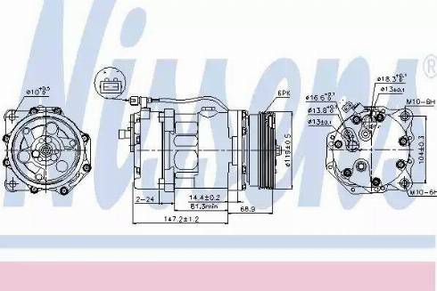 Nissens 89025 - Compressor, air conditioning autospares.lv