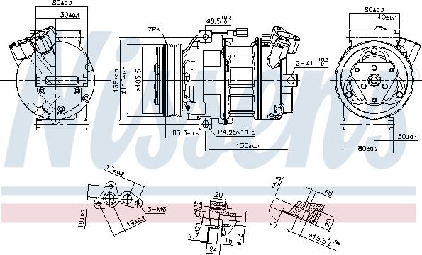 Nissens 890269 - Compressor, air conditioning autospares.lv