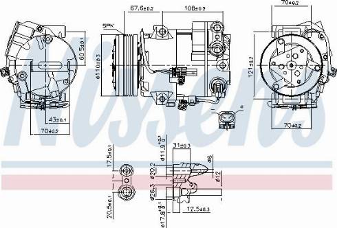 Nissens 890268 - Compressor, air conditioning autospares.lv