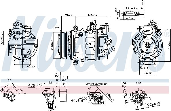 Nissens 890754 - Compressor, air conditioning autospares.lv
