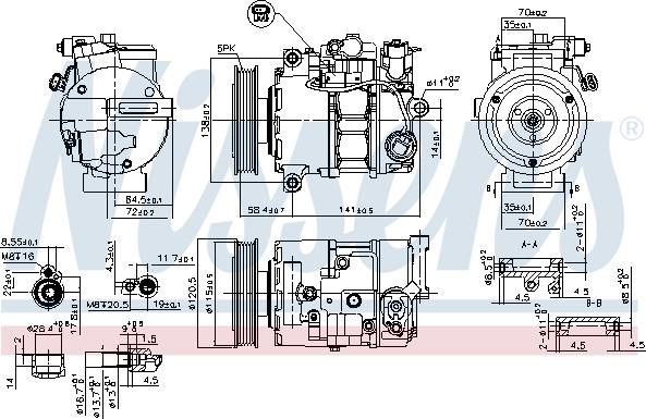 Nissens 890766 - Compressor, air conditioning autospares.lv