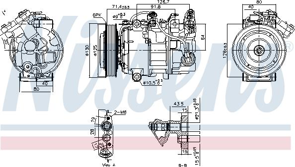 Nissens 890763 - Compressor, air conditioning autospares.lv