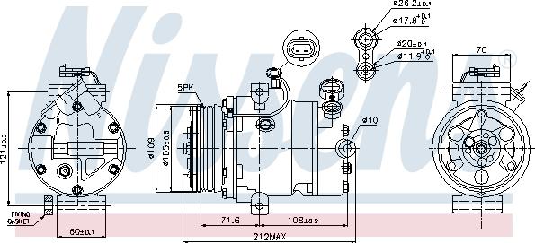 Nissens 89196 - Compressor, air conditioning autospares.lv