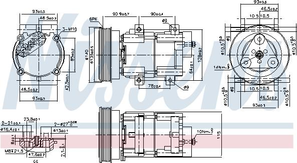 Nissens 89191 - Compressor, air conditioning autospares.lv