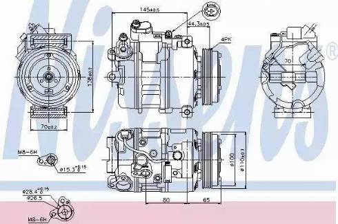 Nissens 89198 - Compressor, air conditioning autospares.lv