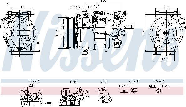 Nissens 891042 - Compressor, air conditioning autospares.lv