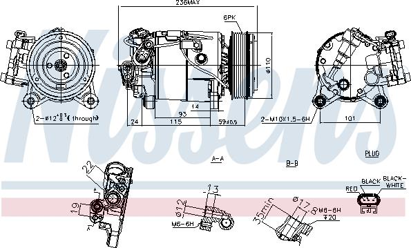 Nissens 891019 - Compressor, air conditioning autospares.lv