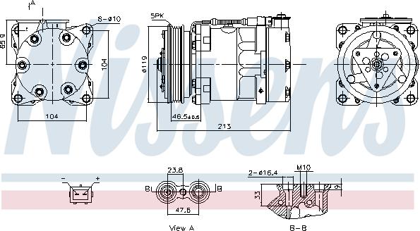 Nissens 891039 - Compressor, air conditioning autospares.lv