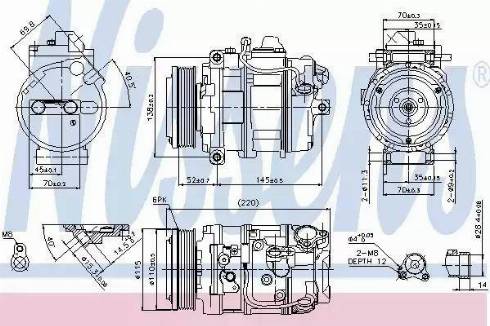 Nissens 89114 - Compressor, air conditioning autospares.lv