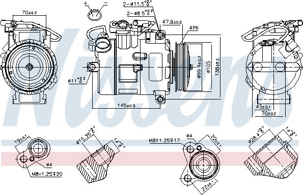 Nissens 89116 - Compressor, air conditioning autospares.lv