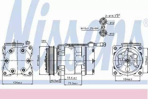 Nissens 89110 - Compressor, air conditioning autospares.lv