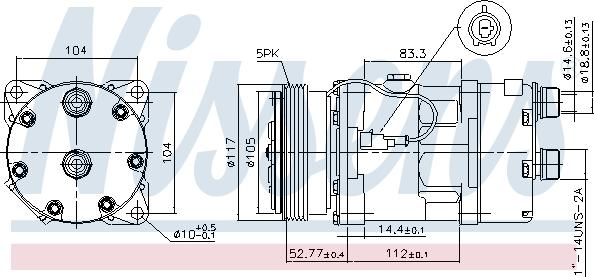 Nissens 89123 - Compressor, air conditioning autospares.lv