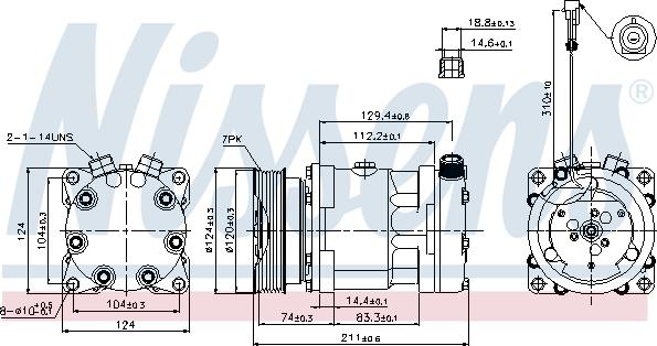 Nissens 89177 - Compressor, air conditioning autospares.lv