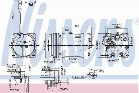 Nissens 89819 - Compressor, air conditioning autospares.lv