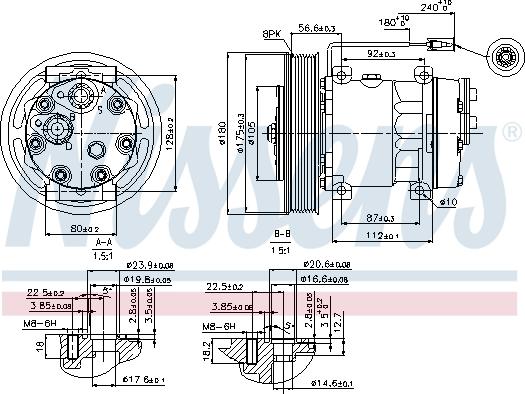 Nissens 89353 - Compressor, air conditioning autospares.lv