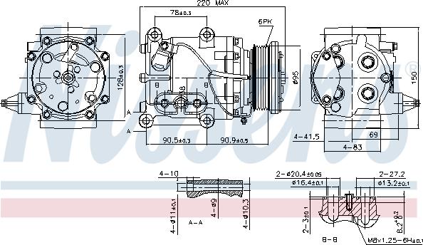 Nissens 89365 - Compressor, air conditioning autospares.lv