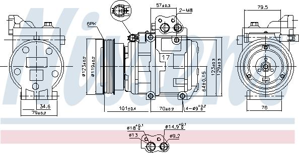 Nissens 89300 - Compressor, air conditioning autospares.lv