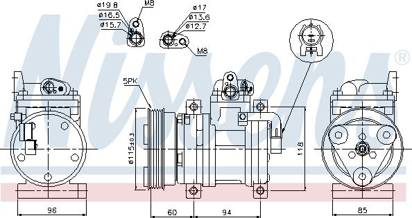 Nissens 89302 - Compressor, air conditioning autospares.lv