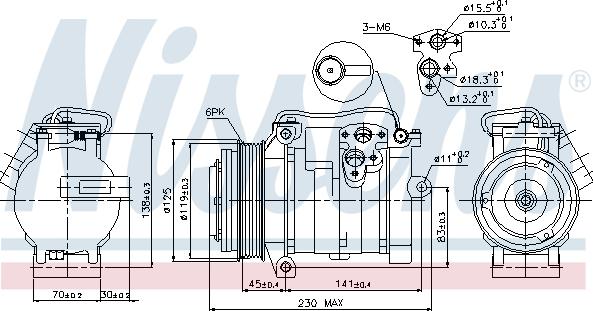 Nissens 89315 - Compressor, air conditioning autospares.lv