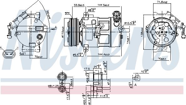 Nissens 89310 - Compressor, air conditioning autospares.lv